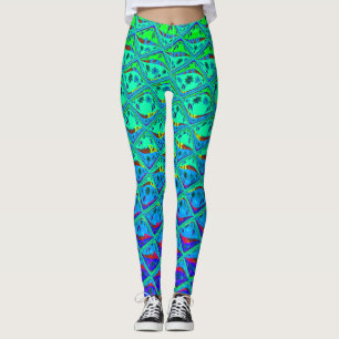 Leggings Crea tu propio bello azul italiano colorido