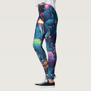Leggings Crea tu propio bosque mágico con hongos brillantes
