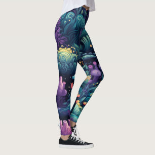 Leggings Crea tu propio bosque mágico floral multicolor