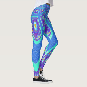Leggings Crea tu propio coral azul turquesa acuático verde