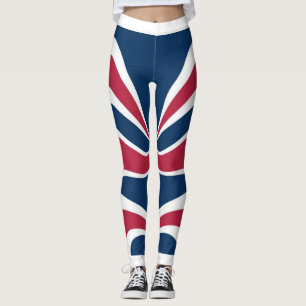 Leggings Crea tu propio diseño blanco rojo azul