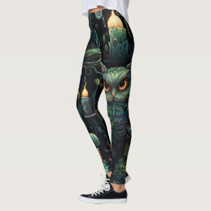 Leggings Crea Tu Propio Nido de Búhos Duendes Iluminado con