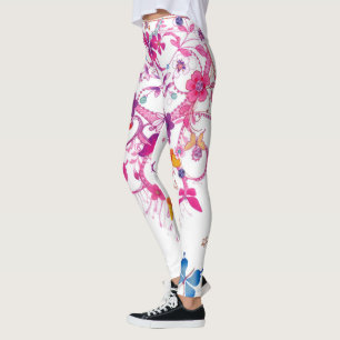 Leggings Crea tu propio patrón de ropa floral de mariposa