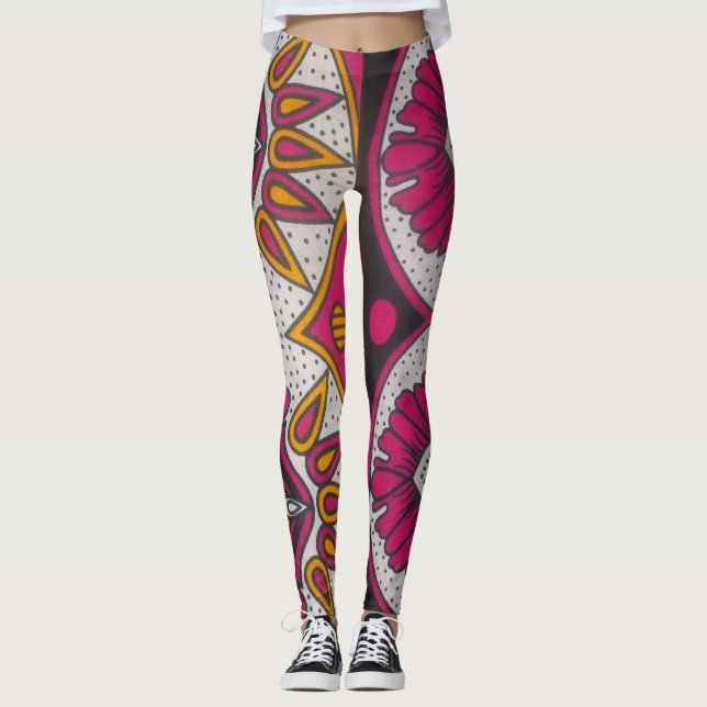 Leggings Crea tu propio Polka Dot arte Hakuna Matata último (Anverso)