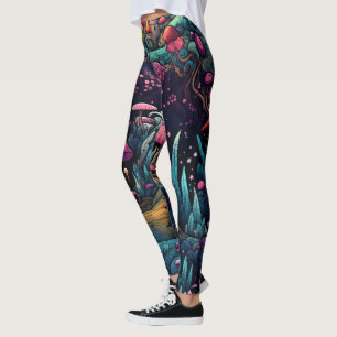 Leggings Crea tu propio pueblo de hadas de hongos mágicos