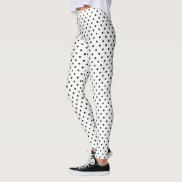 Leggings Crea tu propio punto de polka negro