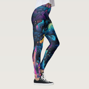 Leggings Crea Tu Propio Reino de Hadas de Castillo Rosa Azu