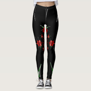 Leggings Crea tu propio Rojo Negro y Vivo