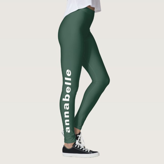 Leggings Crea tu propio yoga verde esmeralda Minimalista (Derecha)