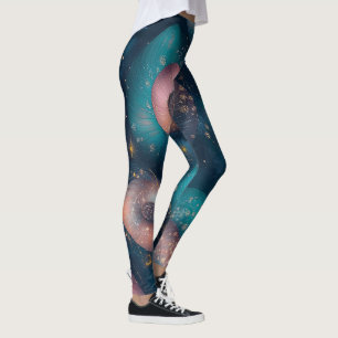 Leggings Crea tus propias burbujas en espiral de coral teal