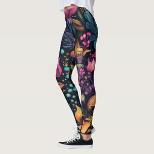 Leggings Crea tus Propias Flores Mágicas Floral Multicolor