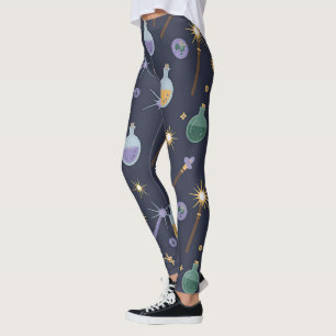 Leggings Crea tus propias varitas brillantes pociones negro