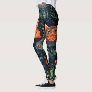 Leggings Crea tus propios gatos duendes salvajes pájaros ne