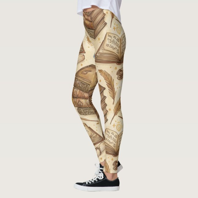Leggings Crea tus propios libros de hechizos mágicos Pergam (Izquierda)