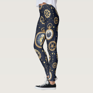Leggings Crea tus propios relojes Golden Gears Blue