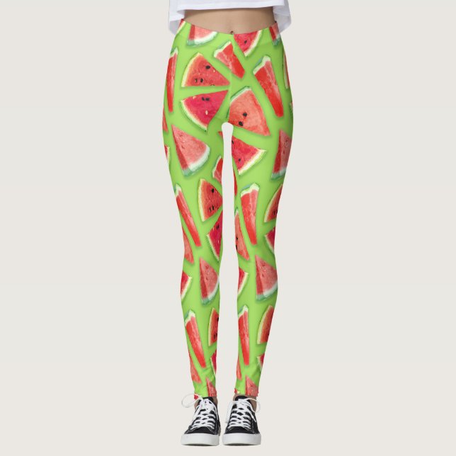 Leggings Creación de patrones de sandía 3 (Anverso)