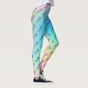 Leggings "Crear" degradado de arcoiris pastel