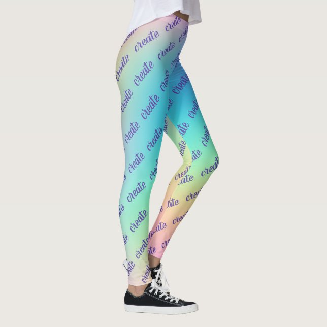Leggings "Crear" degradado de arcoiris pastel (Derecha)