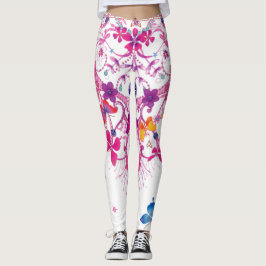 Leggings Crear su propio patrón de ropa floral de mariposa