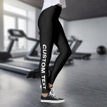 Leggings Crear su propio Personalizado negro<br><div class="desc">Crea Tus Propias Piernas Negras Personalizados.</div>