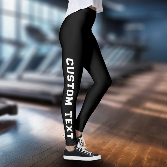Leggings Crear su propio texto Personalizado (Subido por el creador)