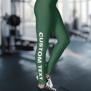 Leggings Crear su propio verde Personalizado