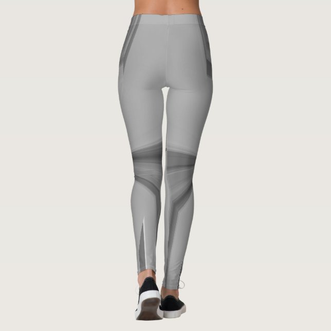 Leggings Crear tu propia Moda Artista de patrones de grises (Reverso)