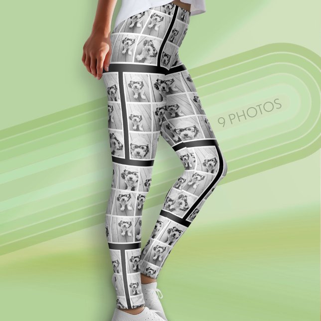 Leggings Crear tu propio Collage de fotos - 9 fotos (Custom Photo Leggings - 9 Photos)