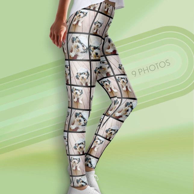 Leggings Crear tu propio Collage de fotos - 9 fotos (Custom Photo Leggings - 9 Photos)