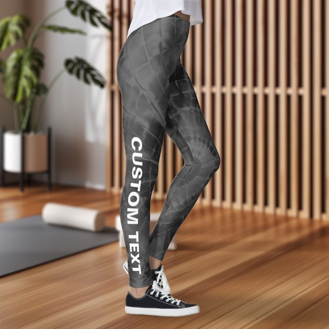 Leggings Crear tu propio Personalizado de tinta gris negro (Subido por el creador)