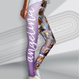 Leggings Crear un Collage de fotos Personalizado 18 Fotos p