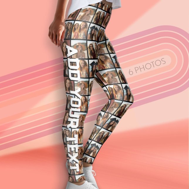 Leggings Crear un Collage de fotos Personalizado - 6 fotos  (Custom Leggings with Photos)