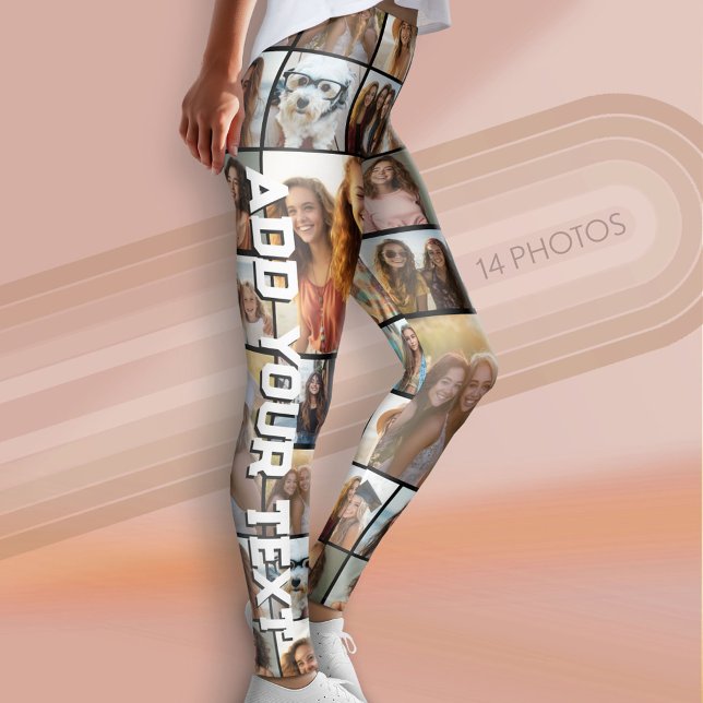 Leggings Crear un Collage de fotos Personalizado con 14 fot (Custom Leggings with Photos)