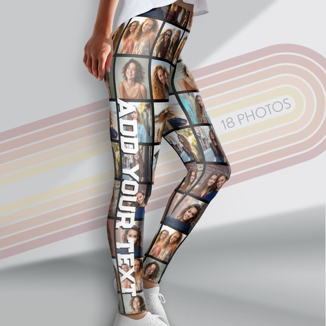 Leggings Crear un Collage de fotos Personalizado con 18 fot (Custom Leggings with Photos)