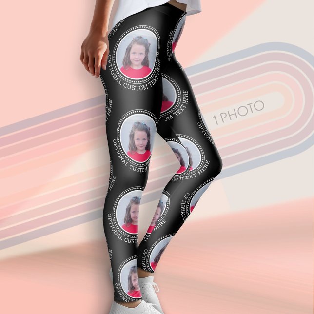Leggings Crear un Collage de fotos Personalizado con 1 foto (Custom Leggings with 1 Photo)