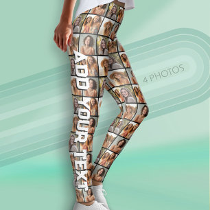 Leggings Crear un Collage de fotos Personalizado con 4 foto