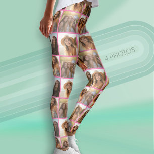 Leggings Crear un Collage de fotos Personalizado con 4 foto