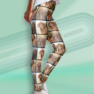 Leggings Crear un Collage de fotos Personalizado con 4 foto