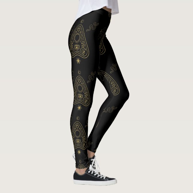 Leggings Create Your Own Gold Ouija Planchette Black (Derecha)