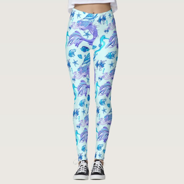 Leggings Creatividad de hadas púrpura de Sirena (Anverso)