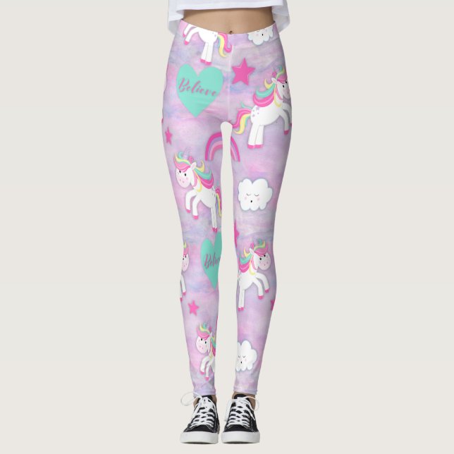 Leggings Creer en rosa de Unicornios (Anverso)
