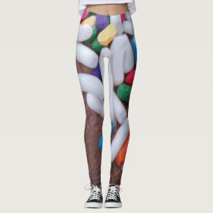 Leggings Crema de hielo de chocolate oscuro con salpicadura