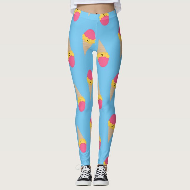 Leggings Crema de hielo de cumpleaños (Anverso)