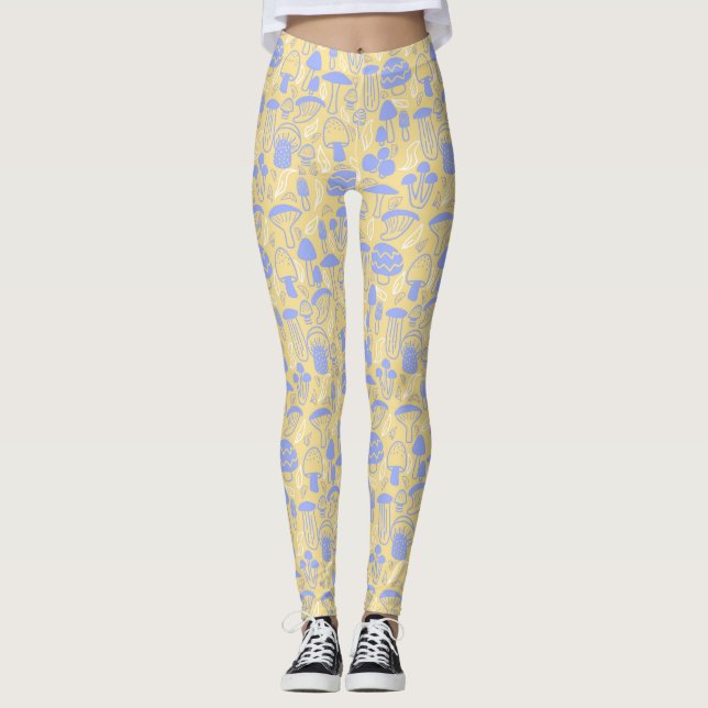 Leggings Crema de lavanda de hongos (Anverso)