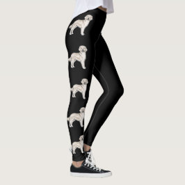 Leggings Crema inglesa Golden Retriever Cute Dogs Black