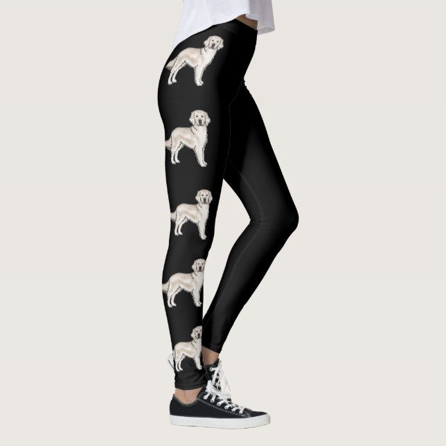 Leggings Crema inglesa Golden Retriever Cute Dogs Black (Derecha)