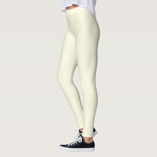 Leggings Crema Sólida (Izquierda)