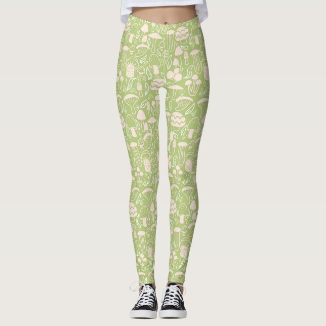 Leggings Crema verde hongo (Anverso)