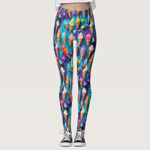 Leggings Cremas de hielo arte colorido