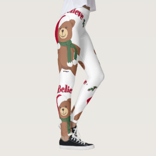 Leggings Creo que los Navidades Teddy Bear